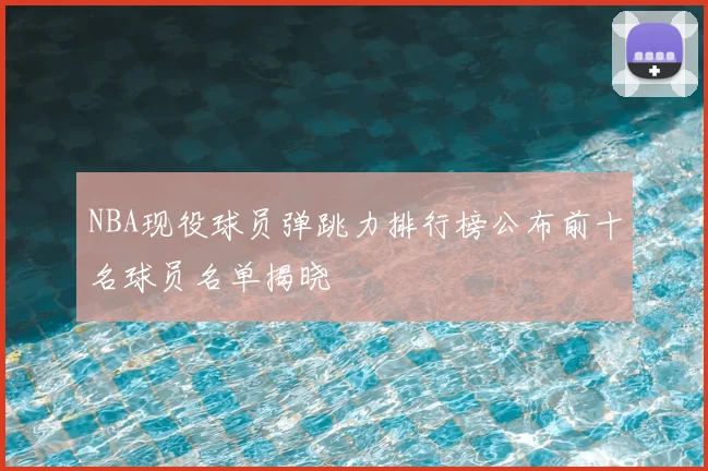 NBA现役球员弹跳力排行榜公布前十名球员名单揭晓