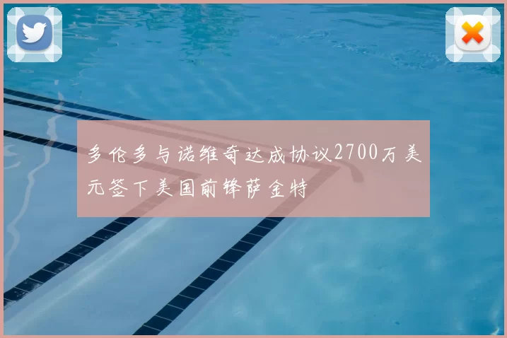 多伦多与诺维奇达成协议2700万美元签下美国前锋萨金特