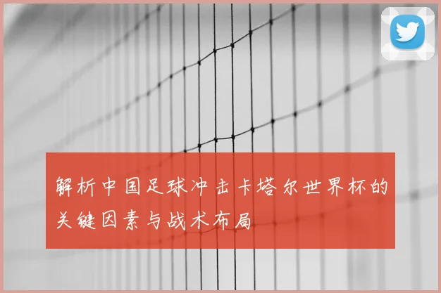 解析中国足球冲击卡塔尔世界杯的关键因素与战术布局